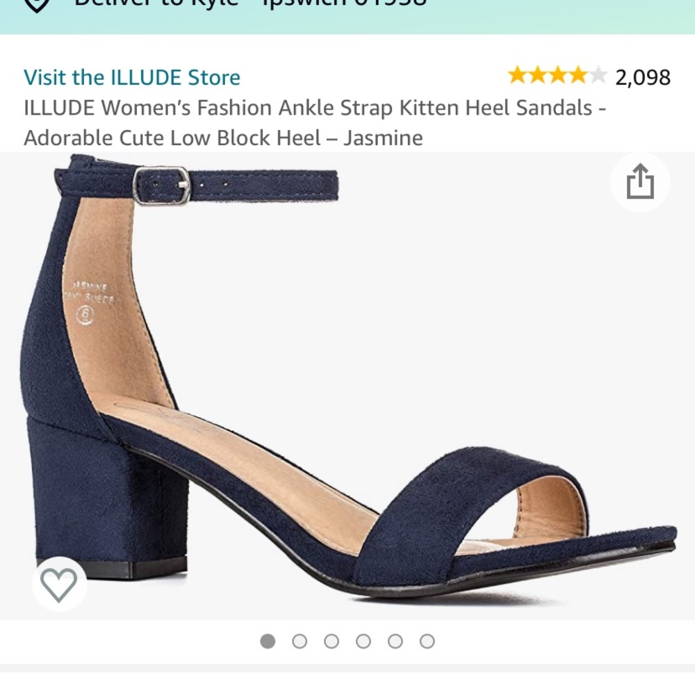 Illude Strap Heel Sandals. Size 6.5.
